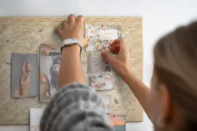 Memobord van kurk Klassieke retro kaart van de wereldbol