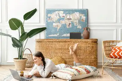 Kurk prikbord Klassieke atlas van weleer