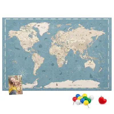 Kurk prikbord Klassieke atlas van weleer