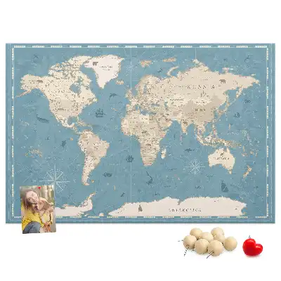 Kurk prikbord Klassieke atlas van weleer