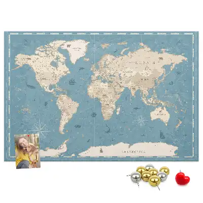 Kurk prikbord Klassieke atlas van weleer