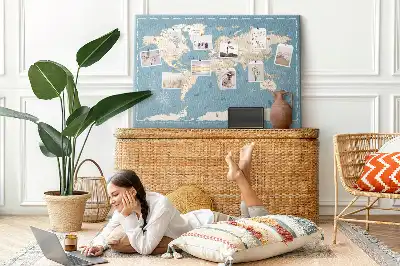 Kurk prikbord Klassieke atlas van weleer