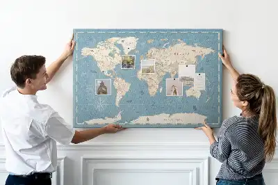 Kurk prikbord Klassieke atlas van weleer