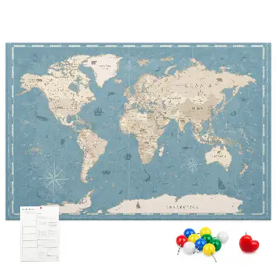 Kurk prikbord Klassieke atlas van weleer