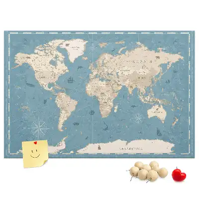 Kurk prikbord Klassieke atlas van weleer