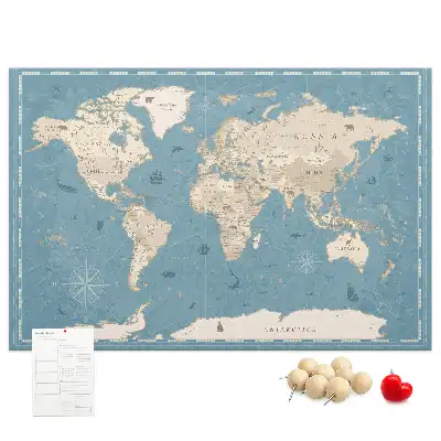 Kurk prikbord Klassieke atlas van weleer