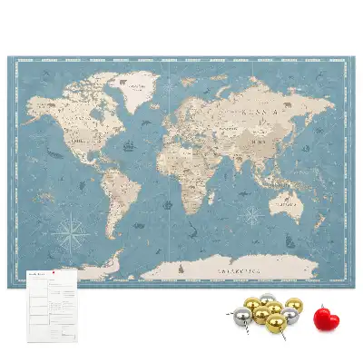 Kurk prikbord Klassieke atlas van weleer