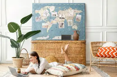 Kurk prikbord Klassieke atlas van weleer
