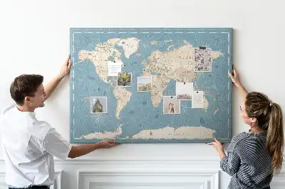 Kurk prikbord Klassieke atlas van weleer