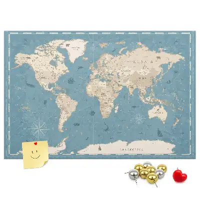 Kurk prikbord Klassieke atlas van weleer