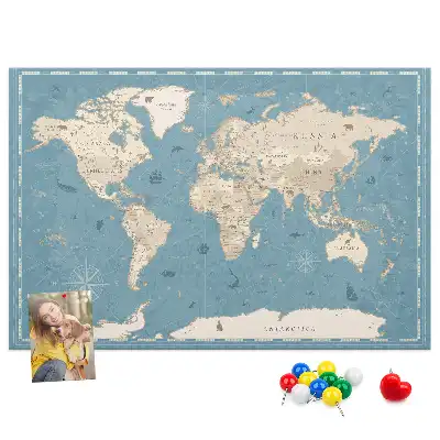 Kurk prikbord Klassieke atlas van weleer