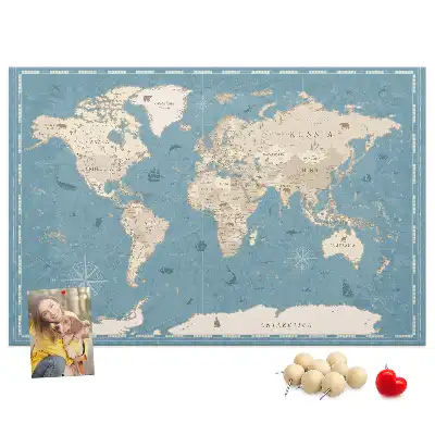 Kurk prikbord Klassieke atlas van weleer