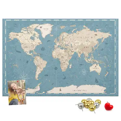 Kurk prikbord Klassieke atlas van weleer