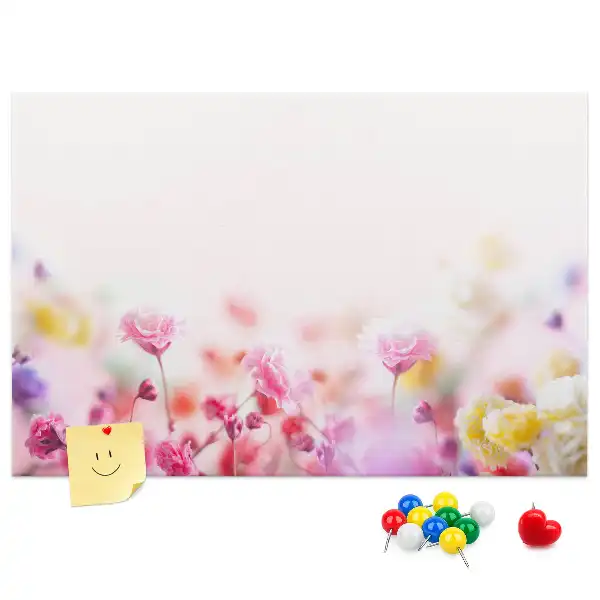 Memobord van kurk Bloemen in de wei