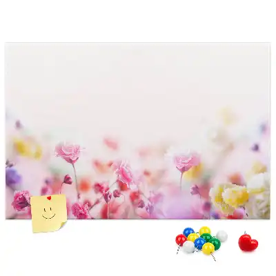 Memobord van kurk Bloemen in de wei