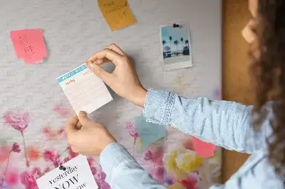 Memobord van kurk Bloemen in de wei
