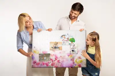 Memobord van kurk Bloemen in de wei