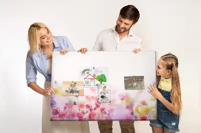 Memobord van kurk Bloemen in de wei