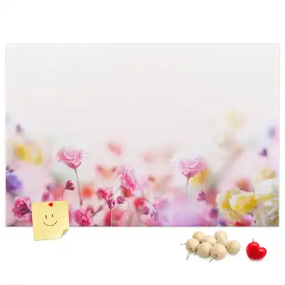 Memobord van kurk Bloemen in de wei