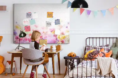 Memobord van kurk Bloemen in de wei