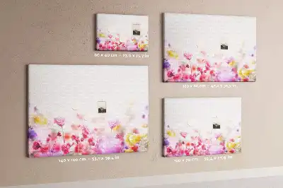 Memobord van kurk Bloemen in de wei
