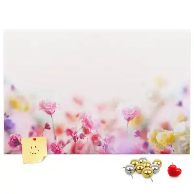 Memobord van kurk Bloemen in de wei