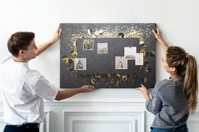 Kurk prikbord Gouden confetti