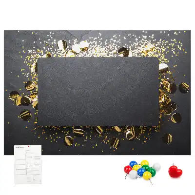 Kurk prikbord Gouden confetti