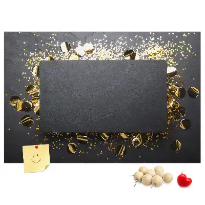 Kurk prikbord Gouden confetti