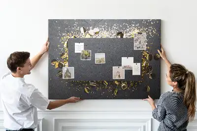 Kurk prikbord Gouden confetti