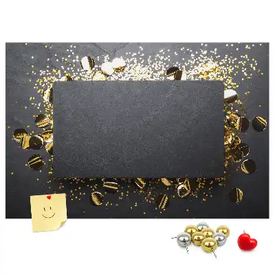 Kurk prikbord Gouden confetti