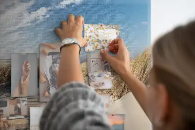 Memobord van kurk Uitzicht op het strand
