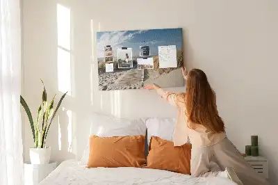 Memobord van kurk Uitzicht op het strand