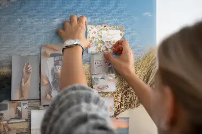 Memobord van kurk Uitzicht op het strand