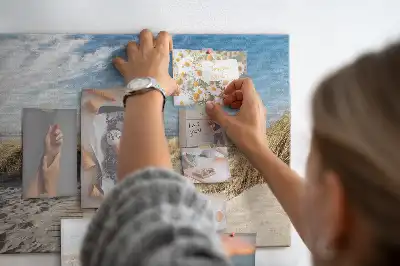 Memobord van kurk Uitzicht op het strand