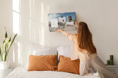 Memobord van kurk Uitzicht op het strand