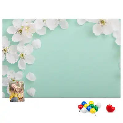 Memobord van kurk Bloeiende madeliefjes