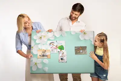 Memobord van kurk Bloeiende madeliefjes