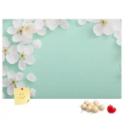 Memobord van kurk Bloeiende madeliefjes