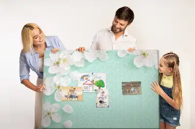 Memobord van kurk Bloeiende madeliefjes