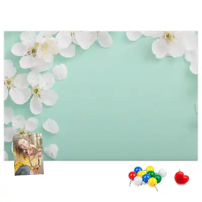 Memobord van kurk Bloeiende madeliefjes