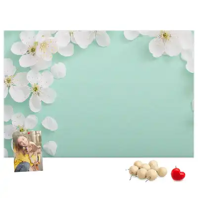 Memobord van kurk Bloeiende madeliefjes