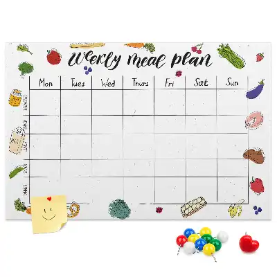 Kurk prikbord Menu voor de hele week