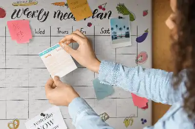 Kurk prikbord Menu voor de hele week