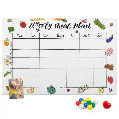 Kurk prikbord Menu voor de hele week