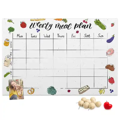 Kurk prikbord Menu voor de hele week