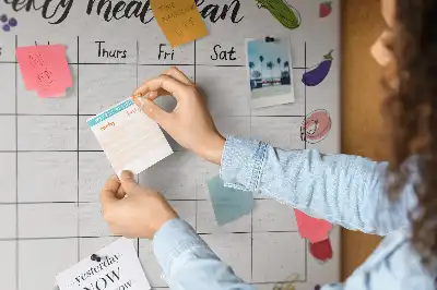 Kurk prikbord Menu voor de hele week