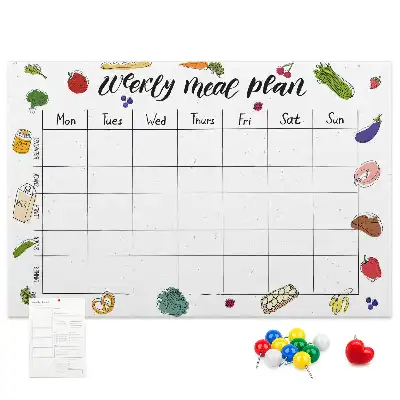 Kurk prikbord Menu voor de hele week