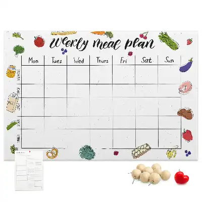 Kurk prikbord Menu voor de hele week