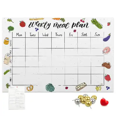 Kurk prikbord Menu voor de hele week